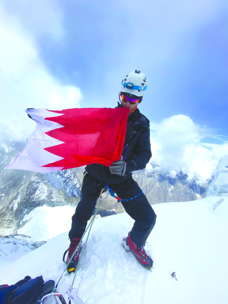Young Bahraini adventurer scales Kyajo Ri peak in Guinness bid